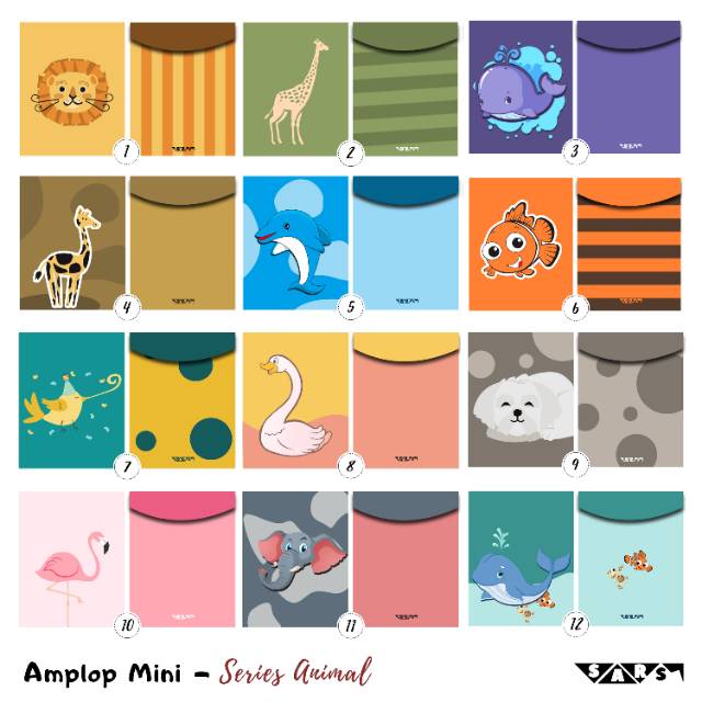 

Amplop Mini Series Animal 001 Unik