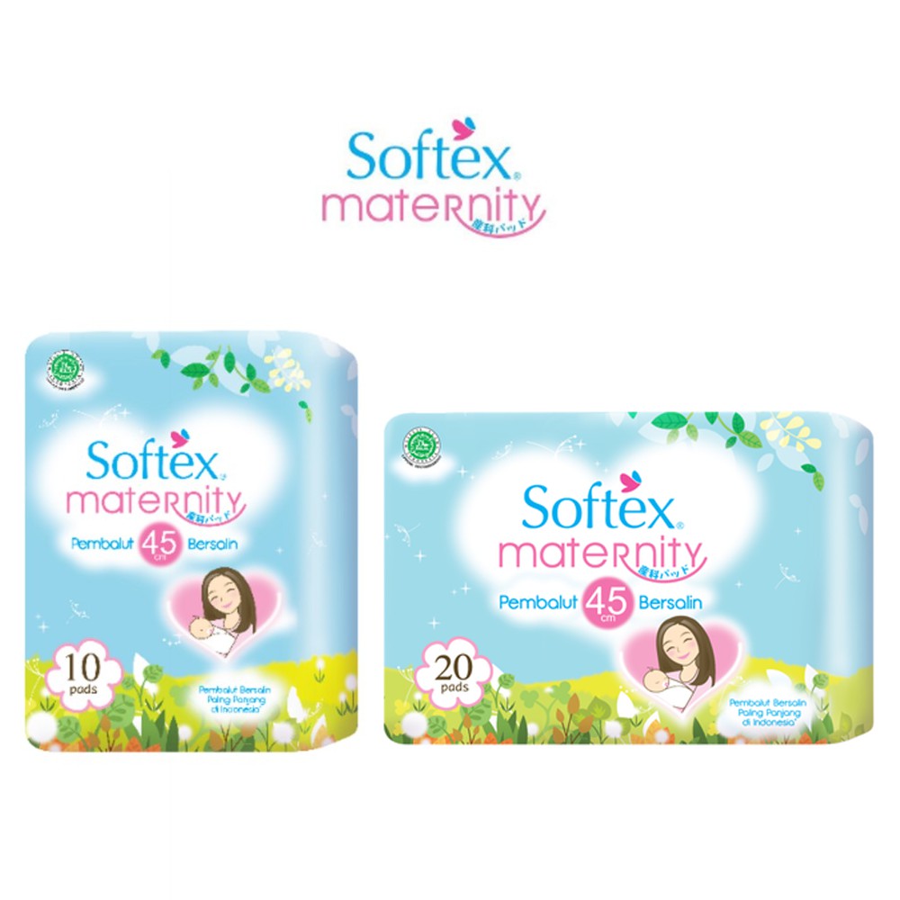 Softex Maternity 45 cm 10's dan 20's | Pembalut Setelah Melahirkan