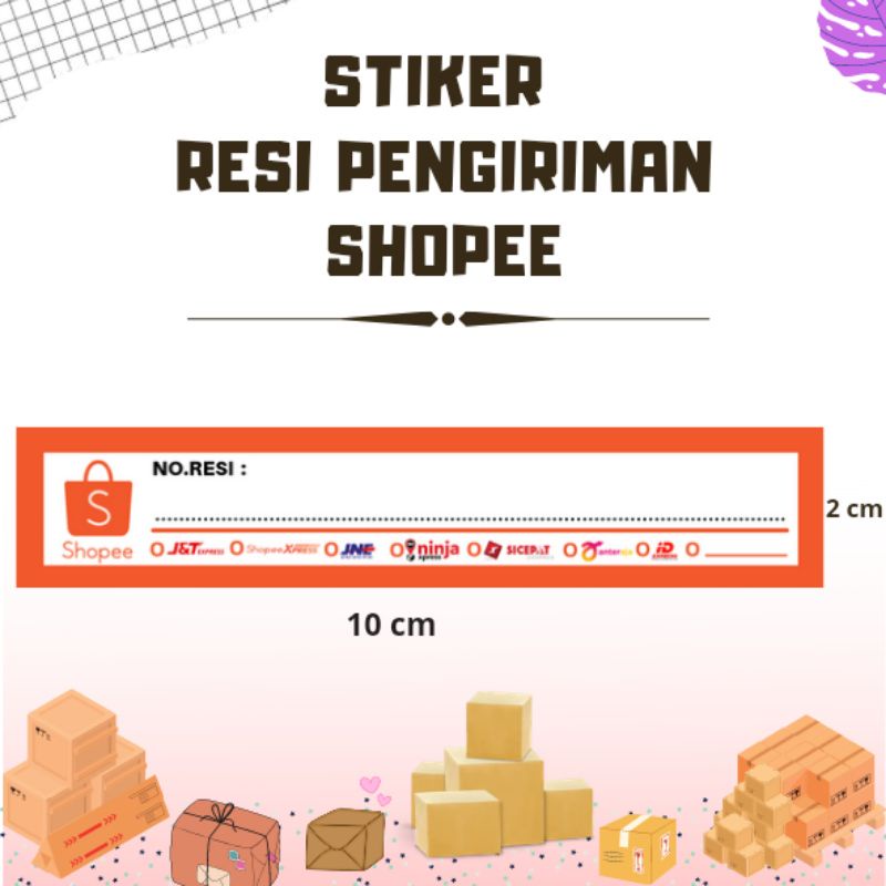 

STIKER RESI PENGIRIMAN SHOPEE || STIKER LABEL PENGIRIMAN OLSHOP