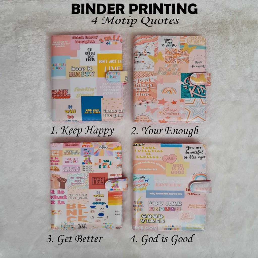 

BINDER PRINTING MOTIP QUOTES 4 PILIHAN, A5 & B5