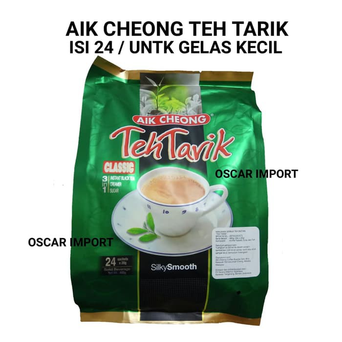 

AIK CHEONG ISI 24 SACHET X 20G GELAS KECIL TEH TARIK MILK TEA BEVERAGE