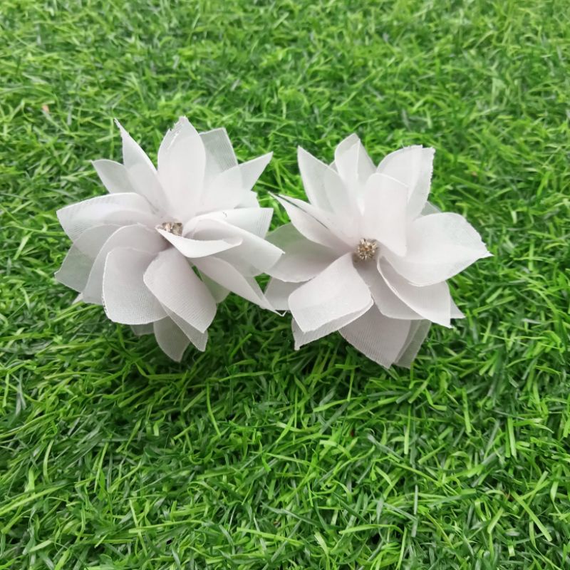 Aplikasi bunga solder organza 5cm