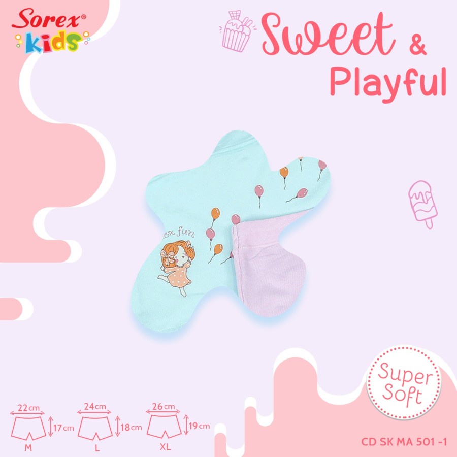 Sorex Kids CD Anak Perempuan Super Soft Cats Series CD SK MA 501 3Pcs