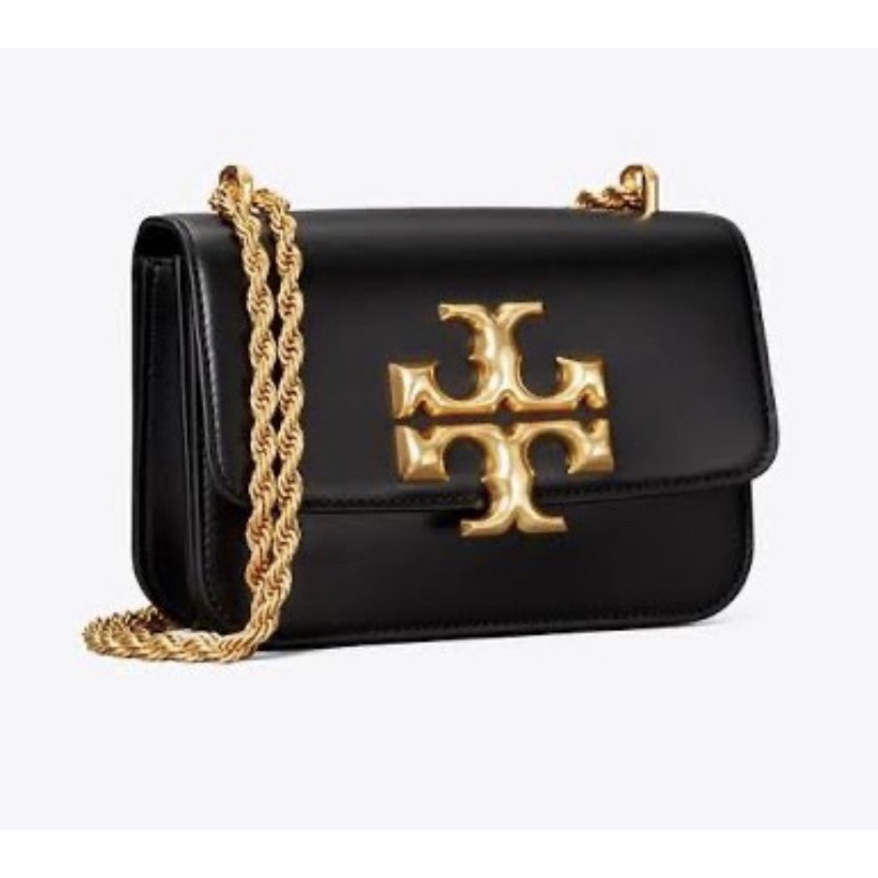 Tory Burch Eleanor Small Covertible Shoulder Bag (Black)