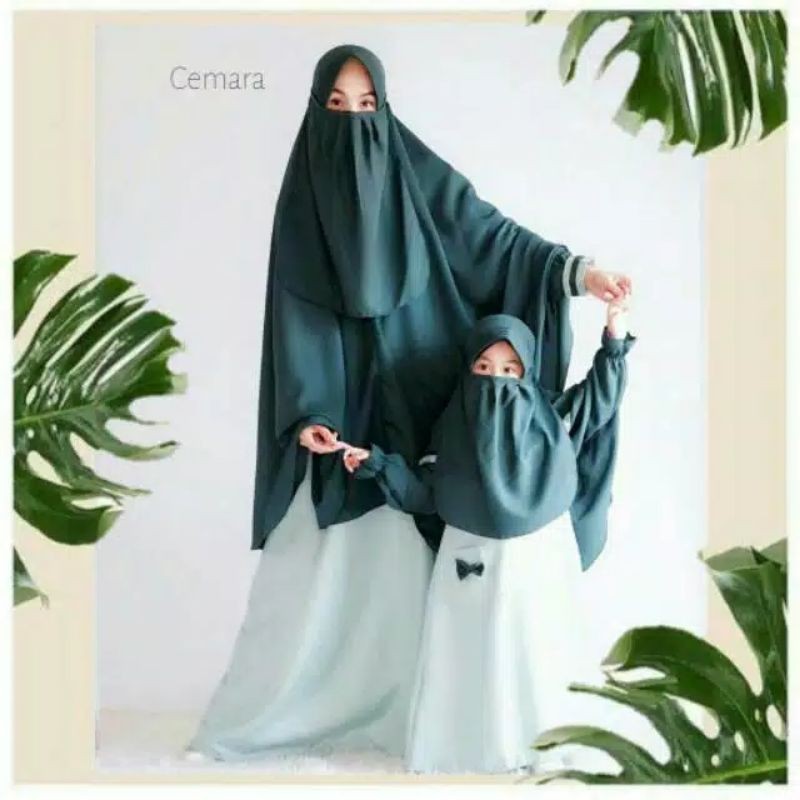 Gamis Anak dan Ibu Linen Series Cadar Syar'i by Arruwais
