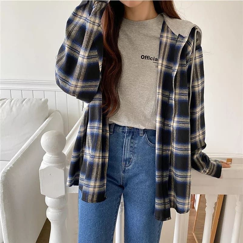 [READY] Tartan Hooded Shirt | MILKTEAS