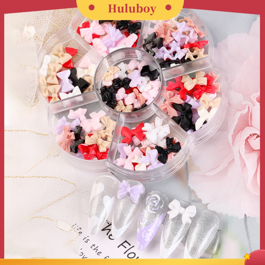 Huluboy Huluboy♡ Ornamen Pita 3D Bahan Resin Untuk Dekorasi Nail Art Charms