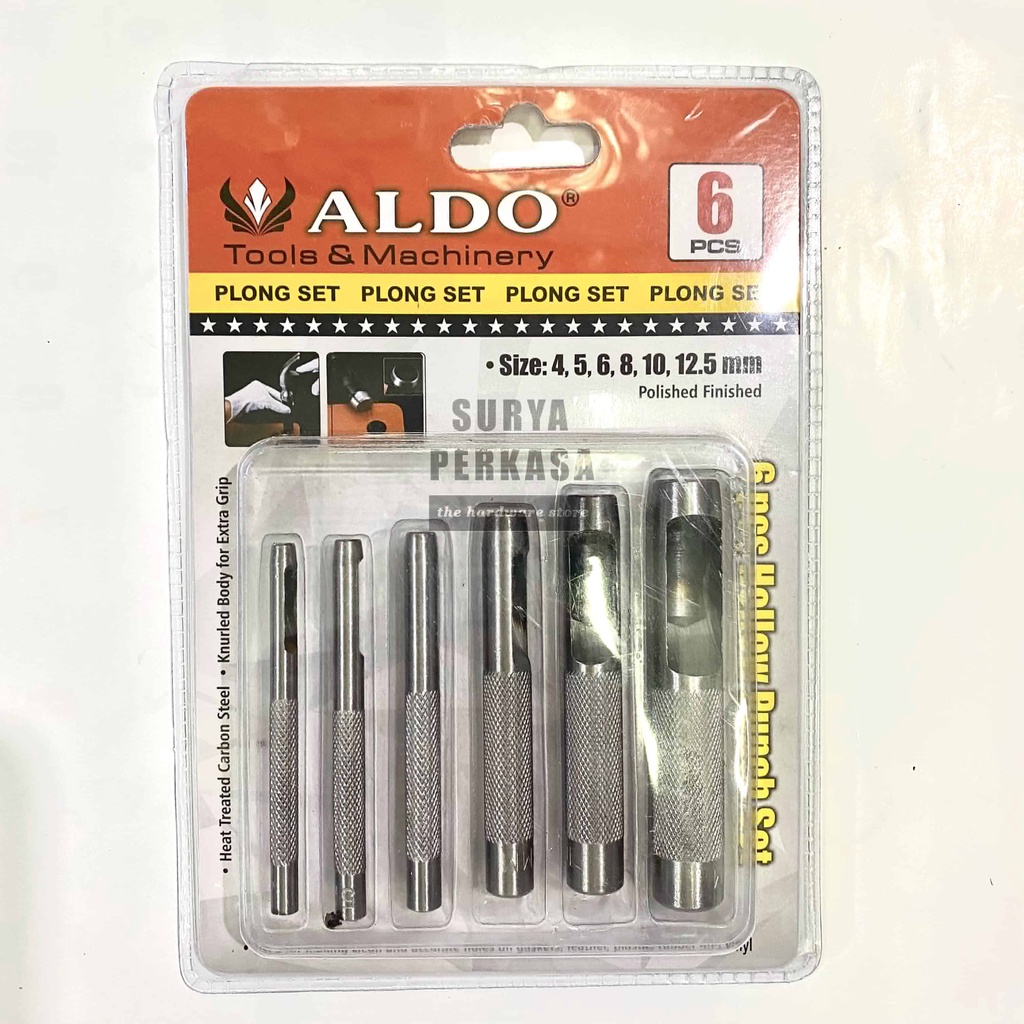 HOLLOW PUNCH /HOLLOW PUNCH / ALAT PEMBUAT LUBANG / PLONG SET ALDO ISI 6 PCS