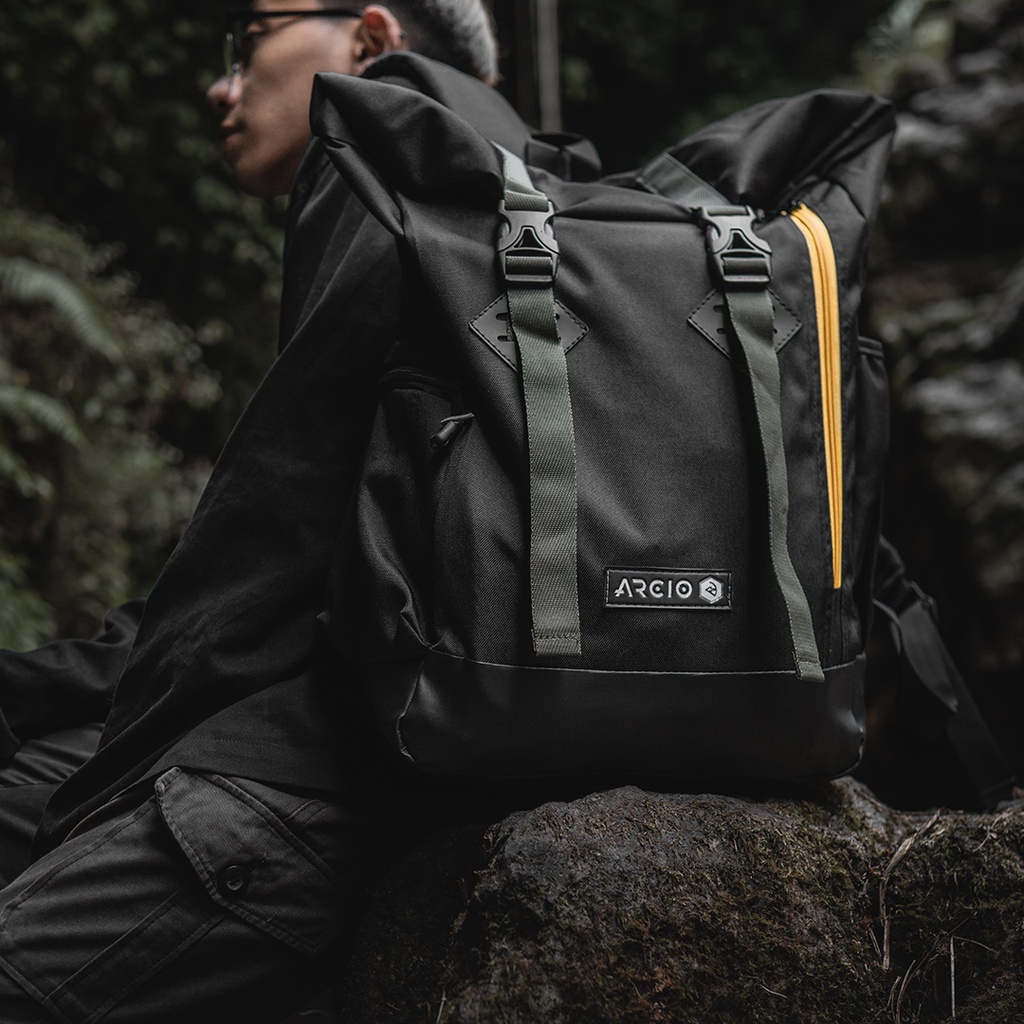 Xcloud x Arcio Tas Ransel Casual Pria Logan Black (FREE RAINCOVER)