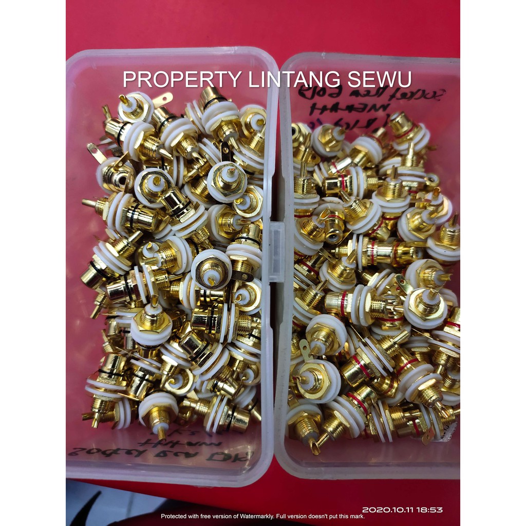 SOKET SOCKET RCA AUDIO BAUT BODI BODY BOK BOX GOLD SATU SET