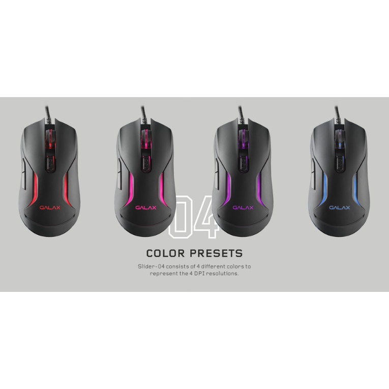 GALAX SLIDER-04 Ergonomic Gaming Mouse - RGB Light - 6400DPI