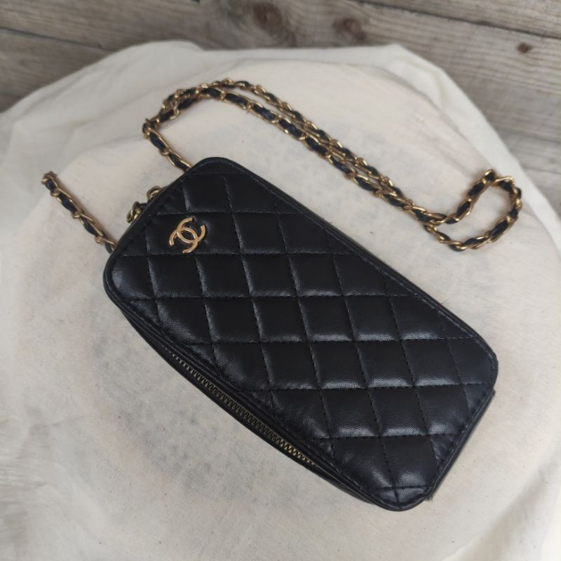 Tas Handphone Vip Gift Chanel Cosmetic Real Label Preloved second Bekas