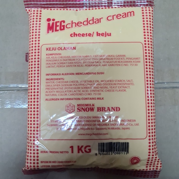 

Cream Cheese MEG 1 KG / keju krim meg 1kg asin / gurih