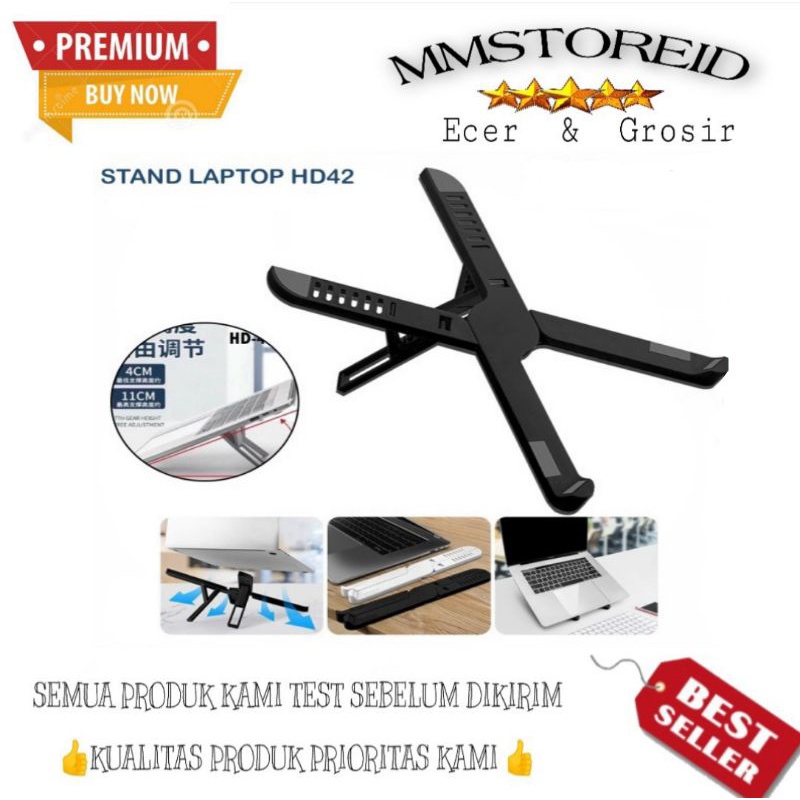MM - Holder Stand Laptop HD 42 Dudukan Laptop Multifungsi HD-42 / Stand Dudukan Laptop Universal Mul