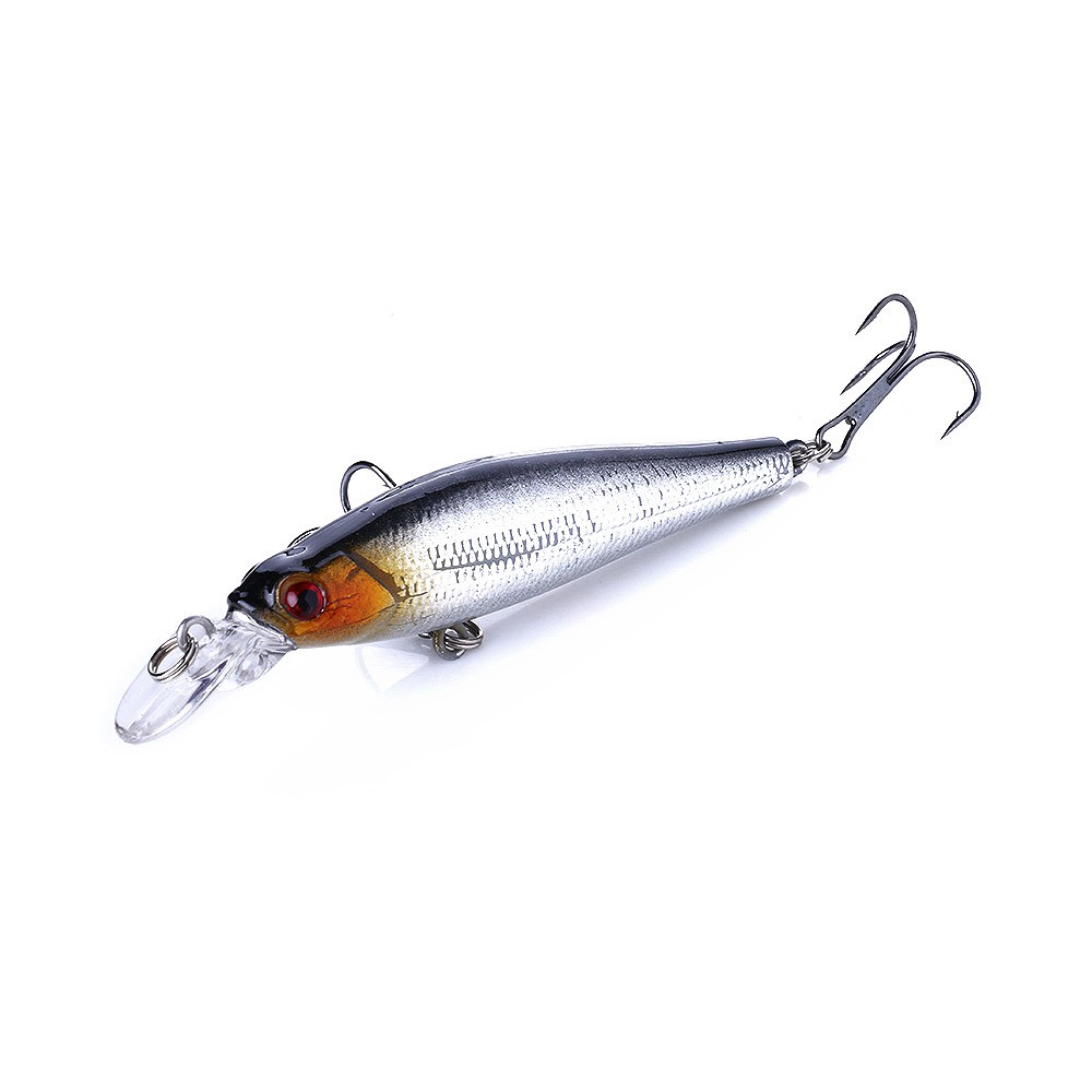 HENGJIA 5pcs 8cm/8.5g Minnow Umpan Pancing Freshwater Fishing Lure Tackle Ikan Memancing Bass Bait