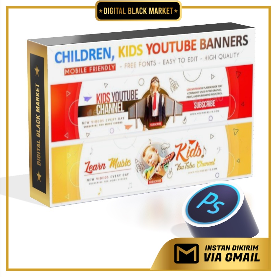 Kids Youtube Banners - Photoshop