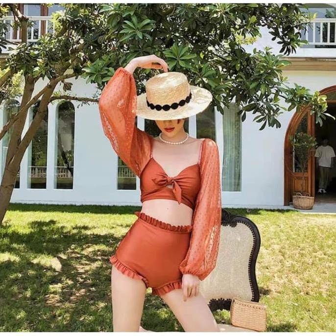 READY Topi Boater Lebar Import Murah Topi Pantai Wanita Straw Hat Pita - Putih