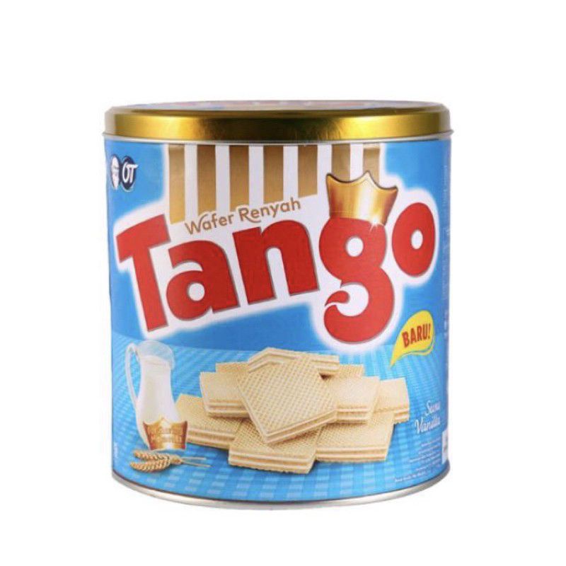 

Tango wafer kaleng rasa vanila dan coklat harga murah