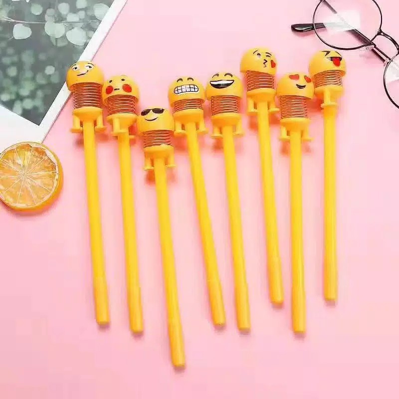 PULPEN SPRING DOLL PULPEN KARAKTER EMOJI PER GOYANG BALLPOINT PGM PM22