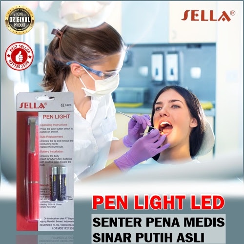 Penlight sella diagnostic lamp senter pen alat medis untuk dokter senter mulut telinga dan mata mura