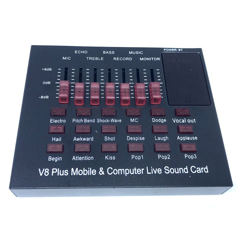 Soundcard V8 plus Mixer V8 Soundcard V8 plus Mixer Audio USB External soundcard