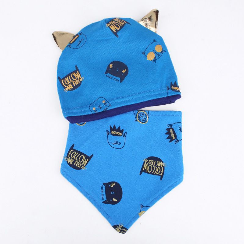 TOPI DAN BIB SET BAYI IMPORT