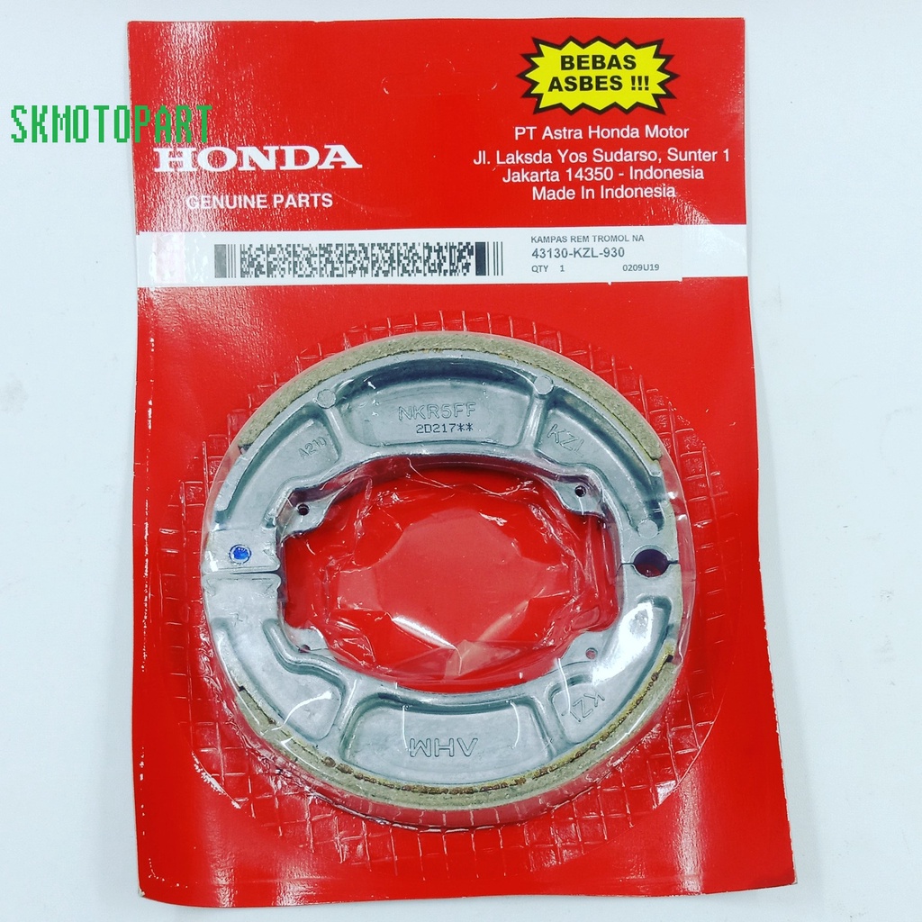 KAMPAS REM BELAKANG VARIO BEAT FI KZL BERKUALITAS ORIGINAL