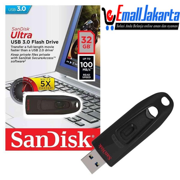 Flashdisk Sandisk Ultra 32GB 100Mbps CZ48 USB 3.0 FLASH DISK