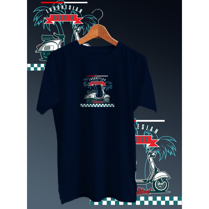 KAOS DISTRO PRIA COTTON COMBED 30S DEPAN /TSHIRT GAMBAR DIGITAL FULLPRINT INDONESIAN SCOOTER NECK/LENGAN PENDEK