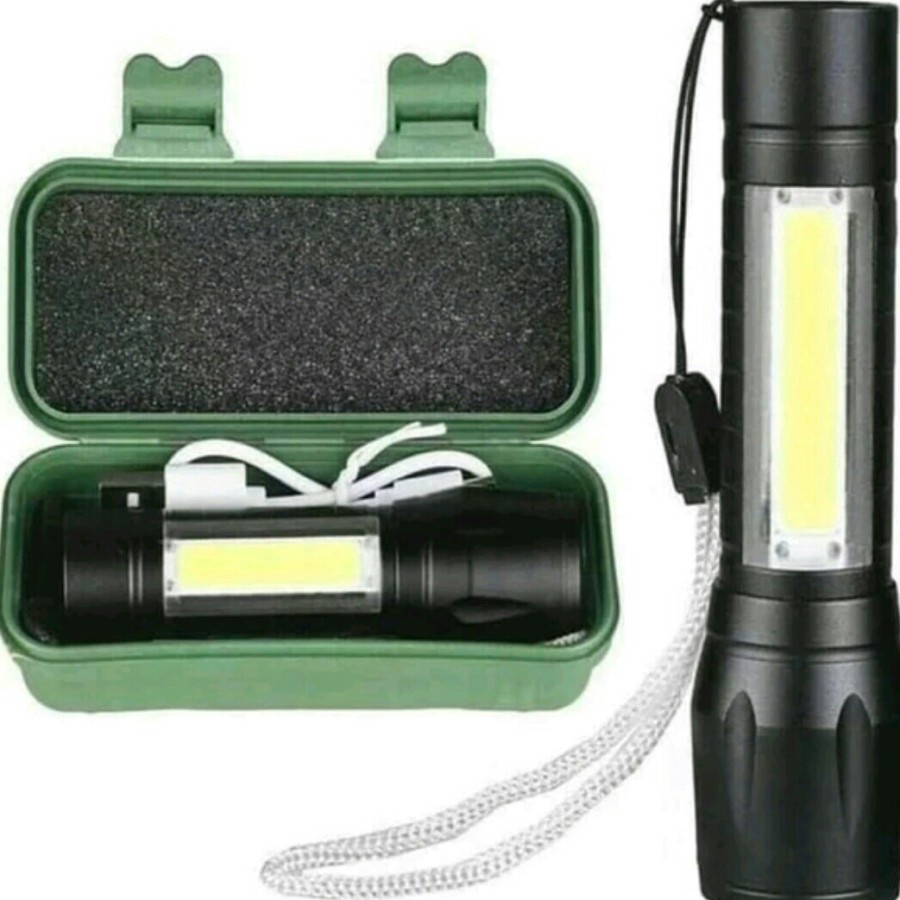 SENTER LED USB CHARGE XPE COB PRAKTIS DAN BERKUALITAS