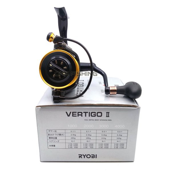 Original Gulungan Pancing Reel Pancing Ryobi Vertigo II 4000 6 1BB Katrol Pancing/Pancingan