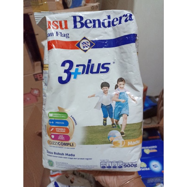 susu bendera 1plus dan 3plus 600gr dan900gr rasa madu
