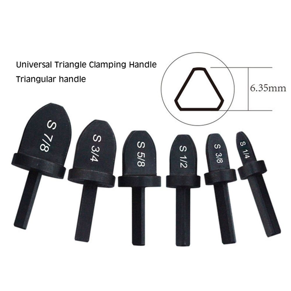 Needway  6pcs/set tube expander copper pipe expander hvac tools air conditioner repairing drill bit pipe bits triangle/hexagon swaging imperial pipe swage tool