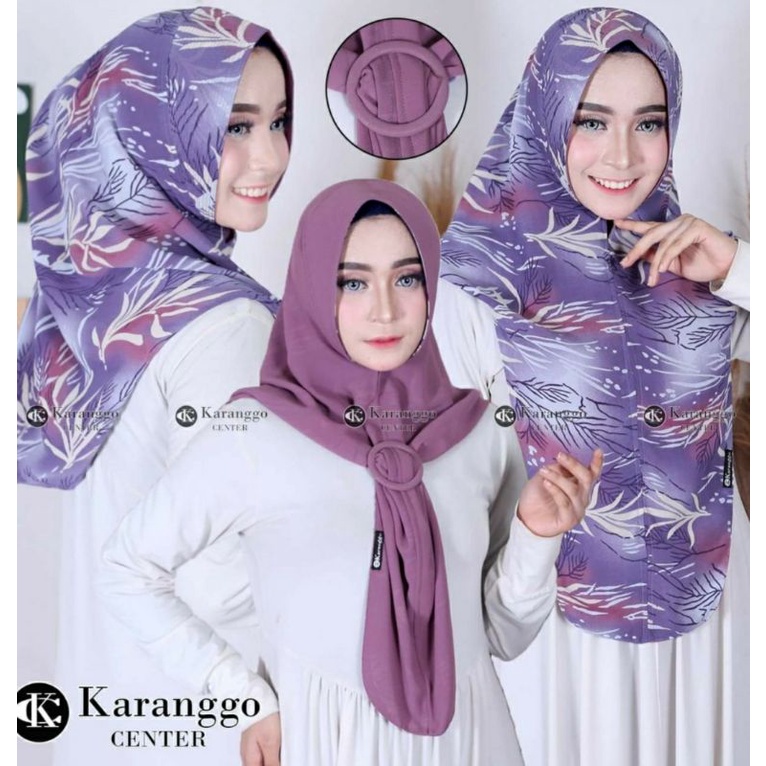 HIJAB HODDIE BOLBAL MOTIF DAN POLOS ORI KARANGGO KHIMAR CERUTI BABYDOLL