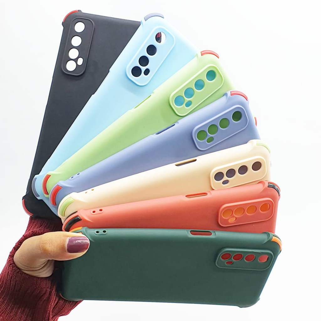 Realme 7 Softcase Candy Crack Macaron 2 Tone Plus Pelindung Camera