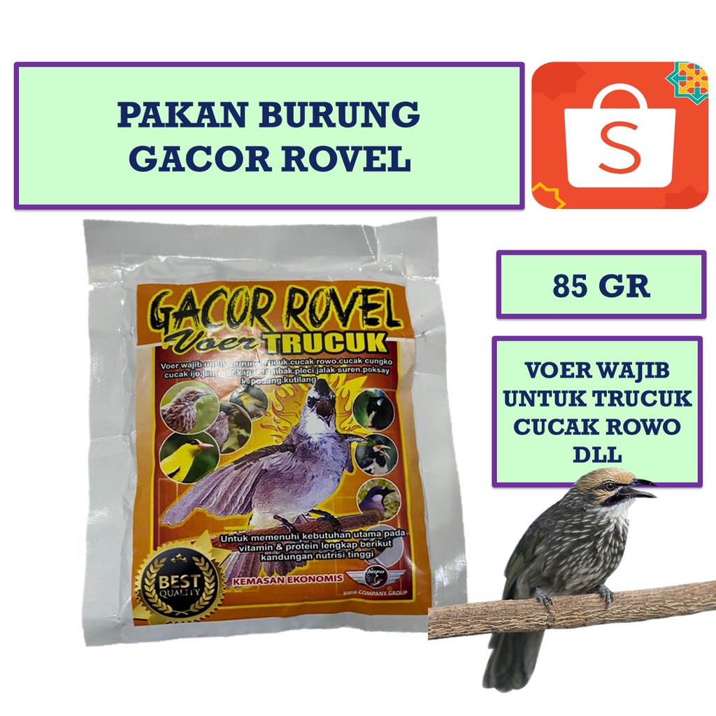 MURAH Pakan Burung GACOR ROVEL Voer TRUCUK pakan wajib burung cucak rowo cucak ijo dll