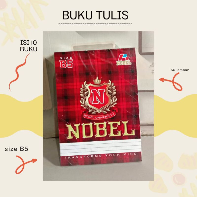 

TM | BUKU TULIS NOBEL ISI 50 LEMBAR | BUKU TULIS ANAK | BUKU TULIS | 100% ORIGINAL [ BISA COD ]