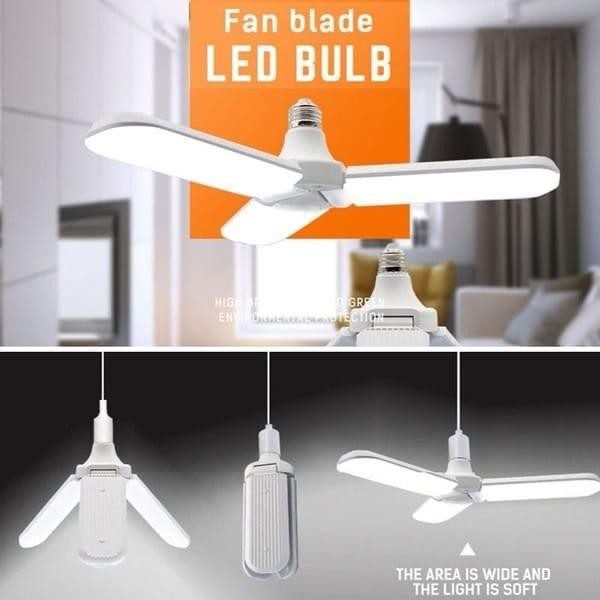 FAN BLADE LED BULB Cabang 3 Lampu Bohlam Kipas 3 Baling Light Lipat Super Bright Lampu Penerangan