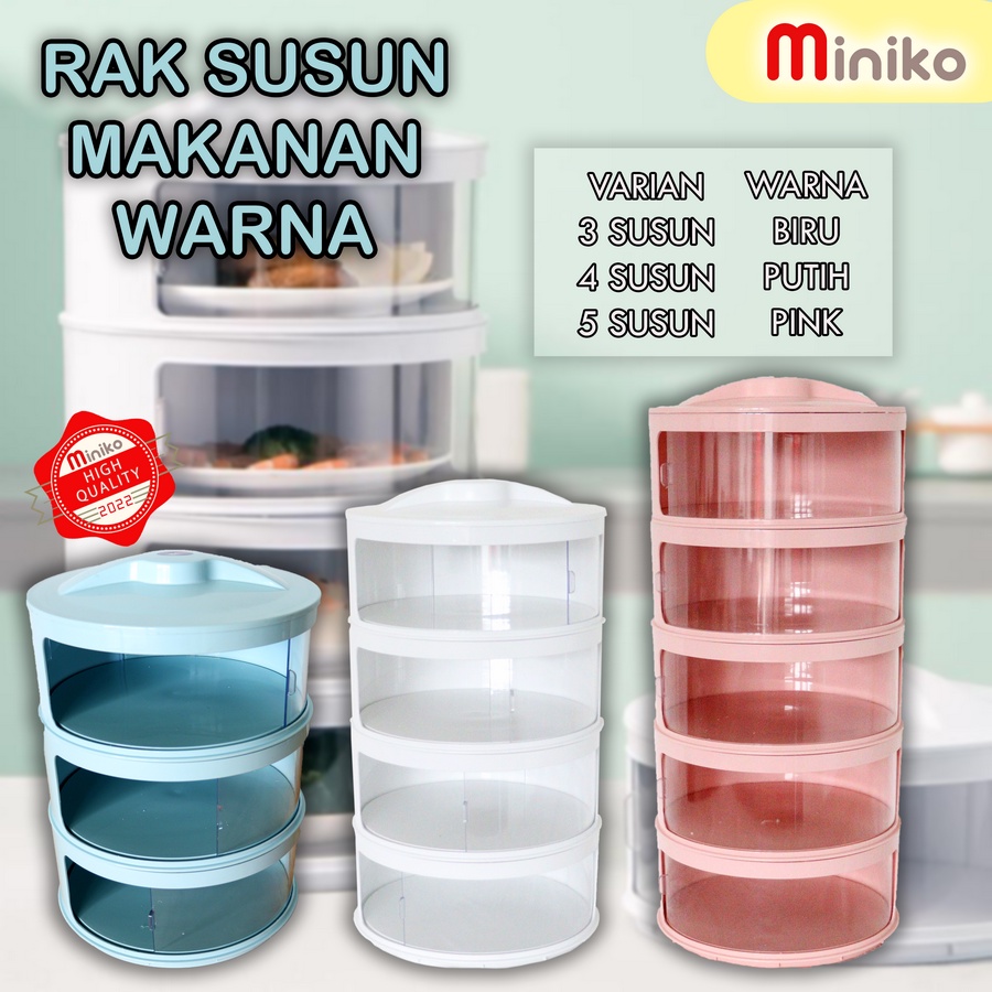 Tudung saji rak susun makanan food cover multilayer warna bahan tebal