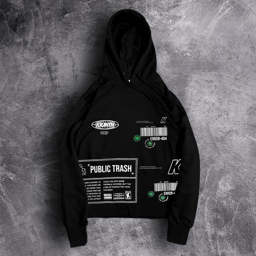 JAKET CROP HOODIE GRAPHIC / JUMPER CROP HOODIE GRAPHIC &quot;Public&quot;