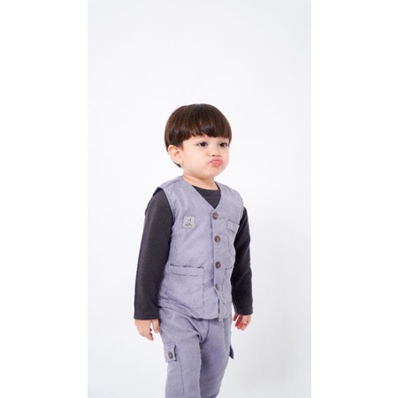 OUTDOOR SET - Promo 10.10 Setelan Anak Zookeeper Kostum Baju Bayi Vest Hiking Trekking Kids Cewek Cowok Perempuan Laki Rompi Cargo Bagus Murah 1-4 Thn