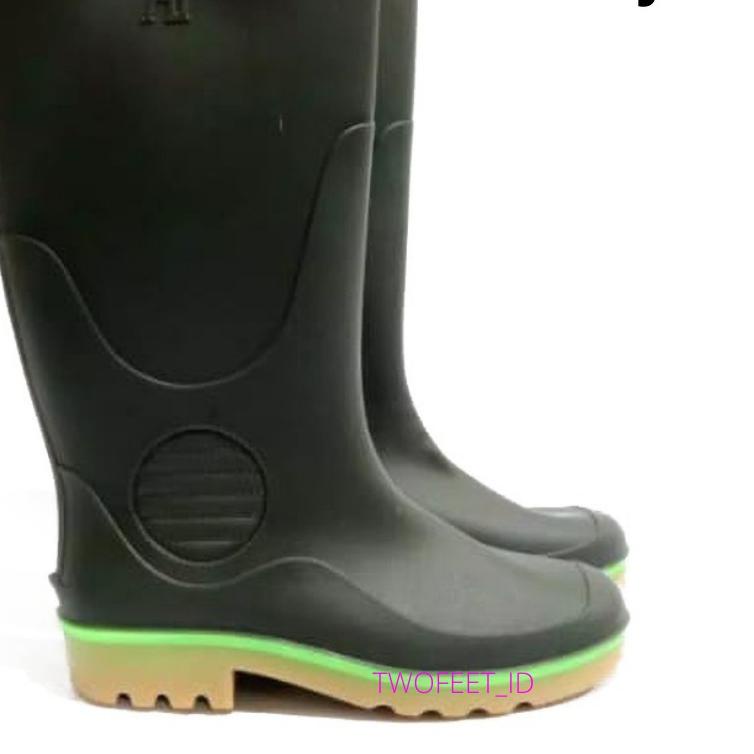 ☝ AP Boots 2003 Triwarna Sepatu Boot - AP 2003 GREEN 38-43 - SEPATU BOOT SAFETY KARET - AP BOOTS ◘