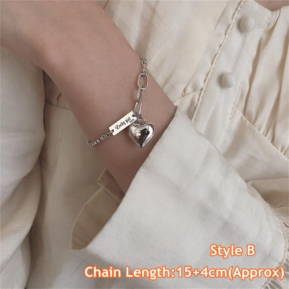 Gelang Rantai LILY Hadiah Wanita Pria Pesta925 Perak Tebal Chain Bangle