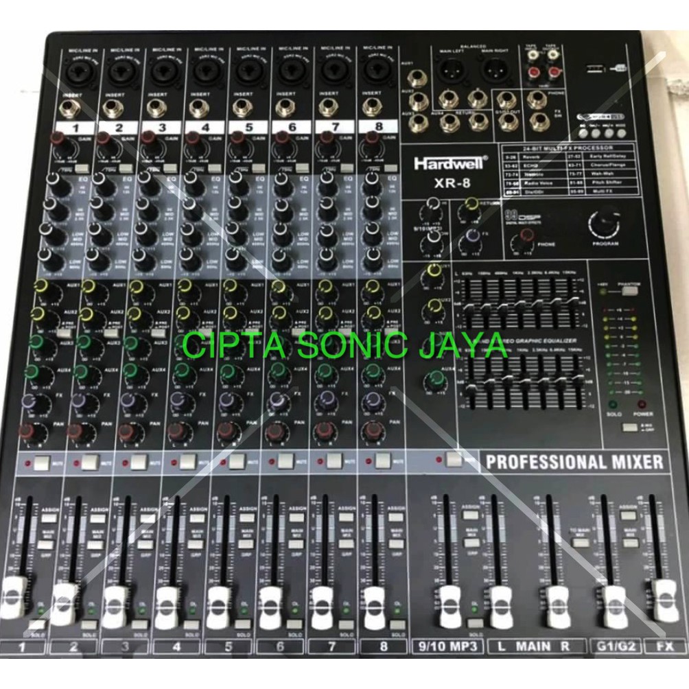 Mixer Hardwell XR 8 Original 8 Channel XR8