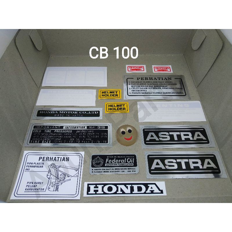 Stiker Pelengkap Detail Motor Honda CB.100.