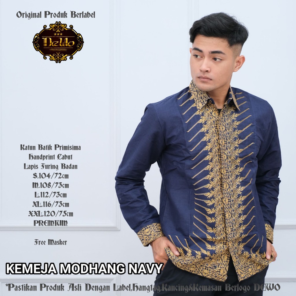 MODHANG NAVY DEWO BATIKSOLOAMANAH KEMEJA BAJU BATIK PRIA SOLO LENGAN PANJANG PENDEK LAPIS FURING ATASAN BATIK PREMIUM MODERN KATUN HALUS SEMAR HITAM DEWARUCI MODHANG 2 BIMASENA ABINAWA DEWARI ADYATAMA GARDHANA WIWASATA KOPI HITAM ADIKARA RAGNALA GARUDHAYA