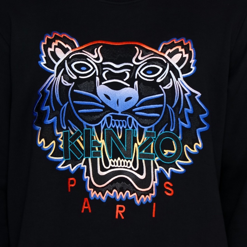 Ken. Tiger Crewneck Black Rainbow