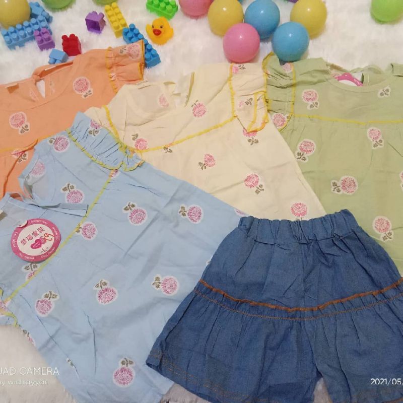 Setelan anak perempuan import,baju anak perempuan 1-3 tahun