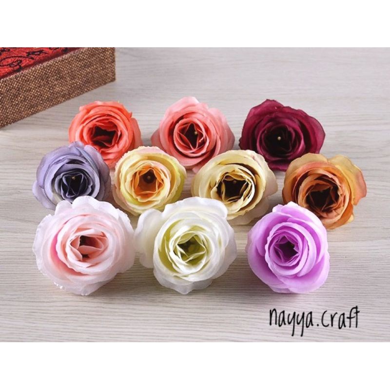 Kepala Bunga Mawar Bulat Kuncup Rose bud kelopak bunga Hiasan Mahar Seserahan Wedding Flower