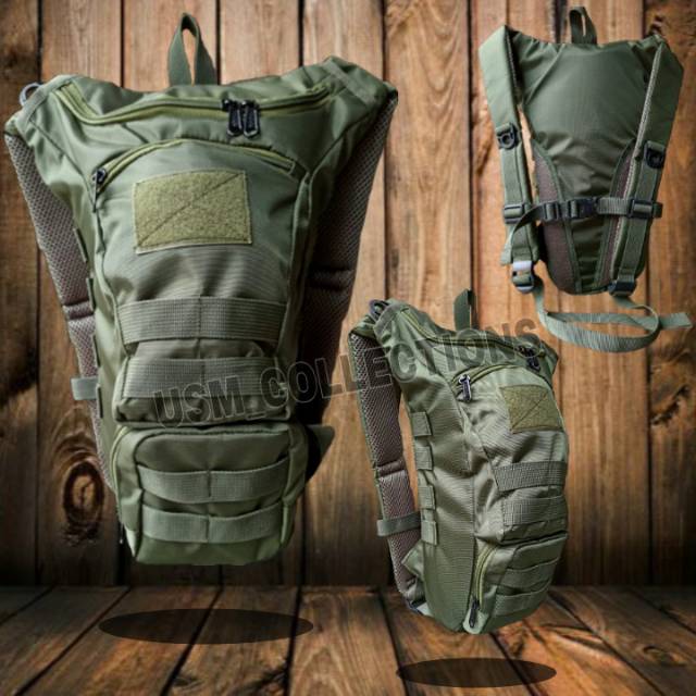 TAS SEPEDA HIJAU ARMY /TAS SEPEDA PUNGGUNG / TAS RANSEL SEPEDA